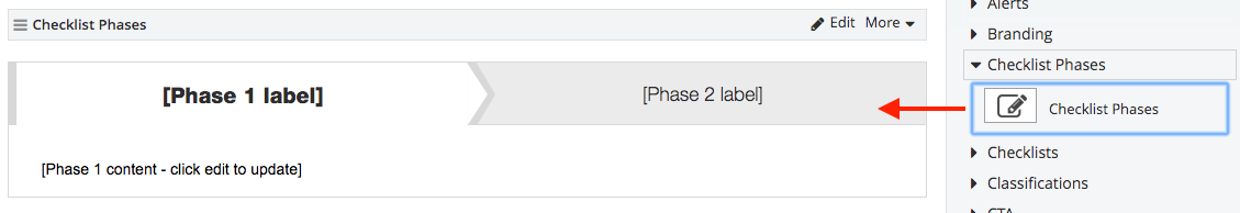 Drag and drop the checklist widget on a page