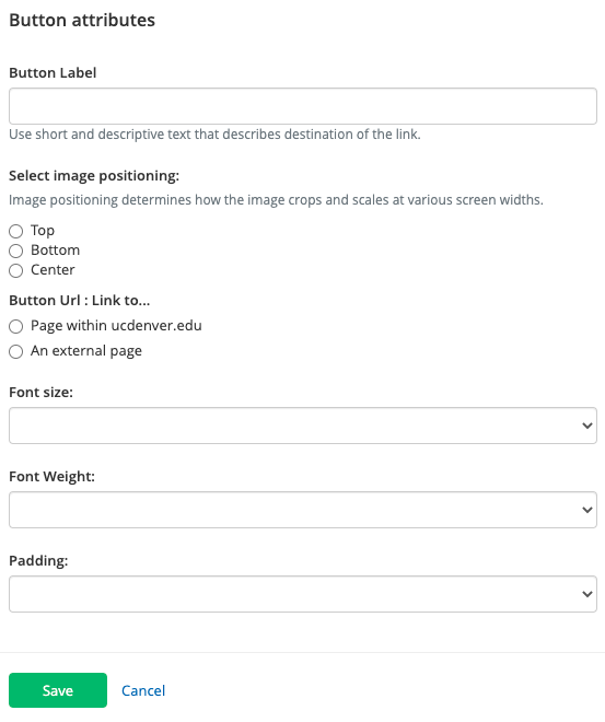 Hero carousel button settings