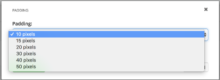 Screen Shot of Padding Widget Sizes