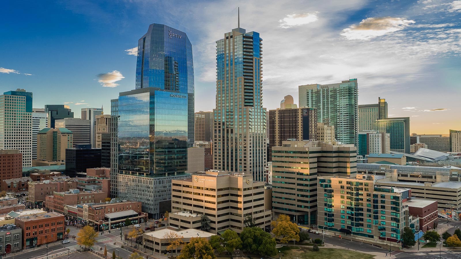 Aerial shot of CU Denver Campus