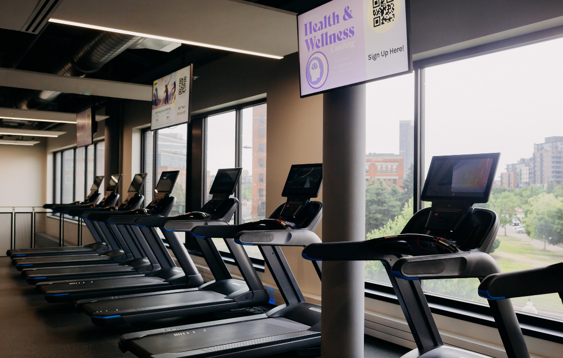 Photo of Endurance Training Space on the second floor of the wellness center showing workout and training equipment