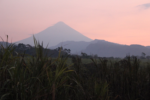 Guatemala mountains at sunset