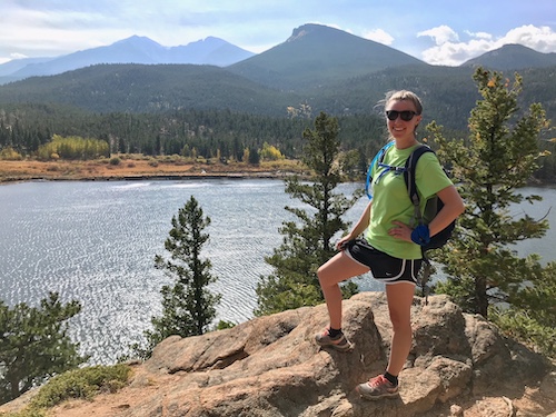 Student Jillian Moore hiking