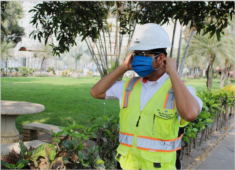 Pantaleon Worker Wearing Mask