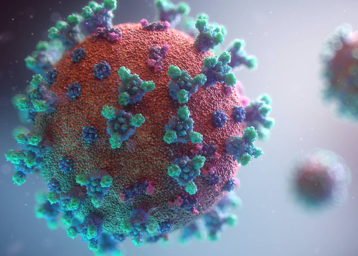 visualization of coronavirus that causes COVID-19