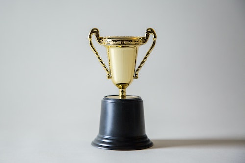 Gold trophy award