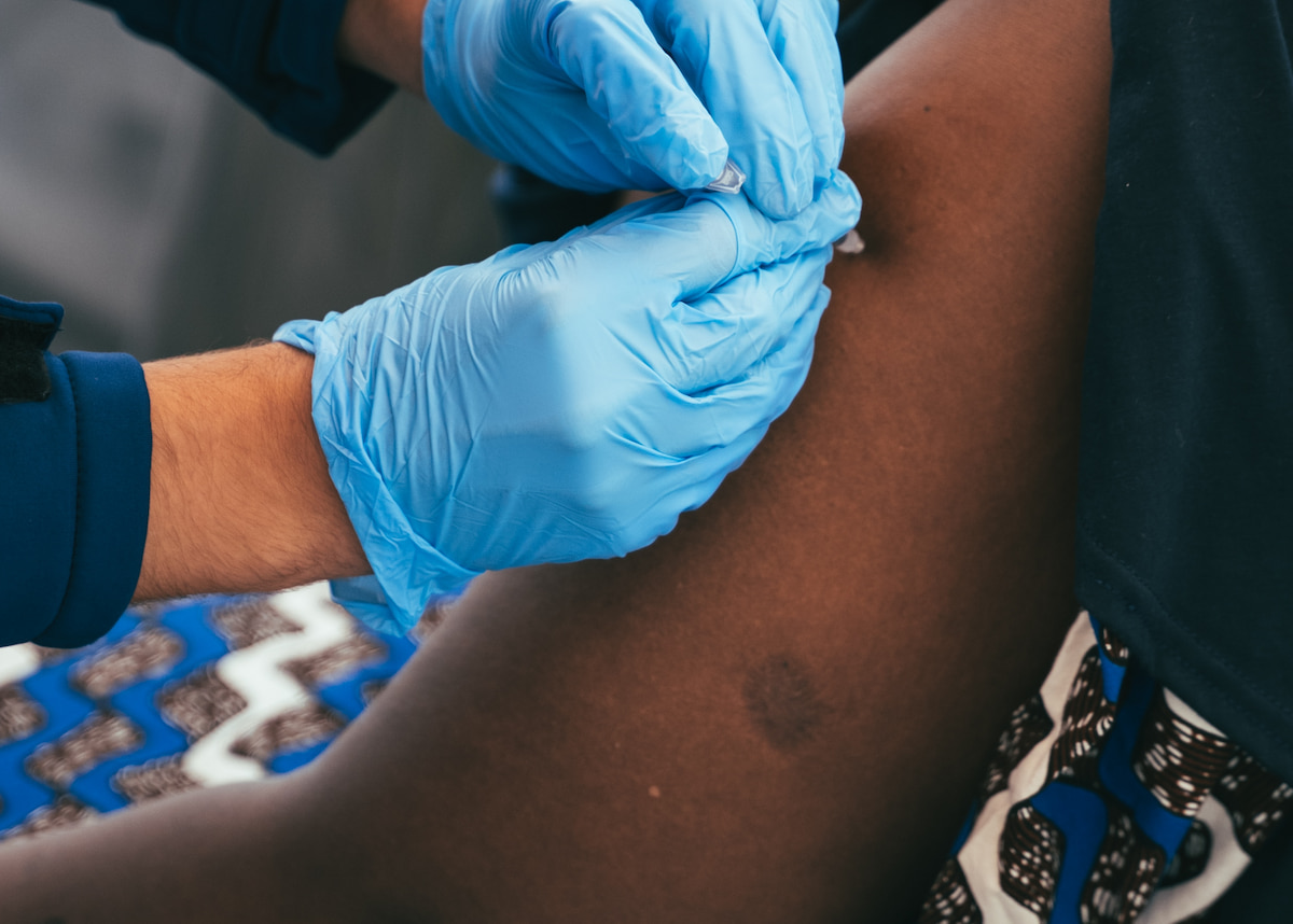 Vaccine being given