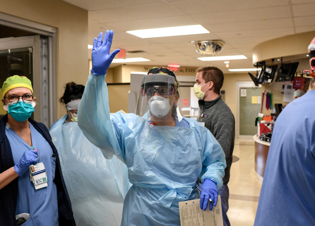 doctors wearing personal protective equipment