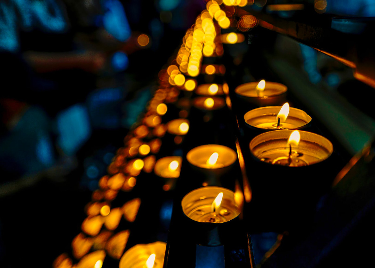 Candles at a vigil