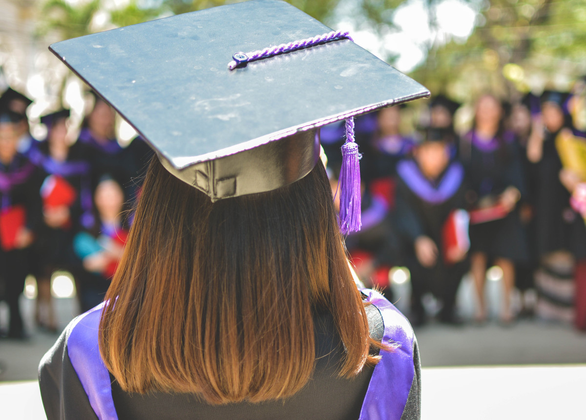 masters graduate robe and cap