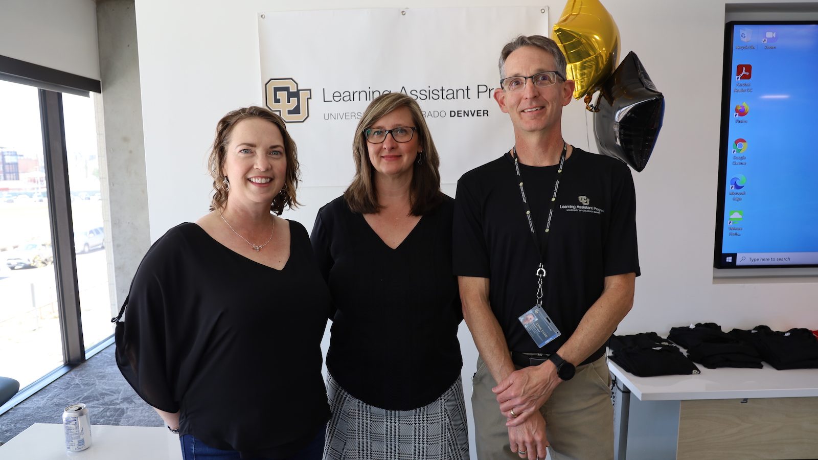 Learning Assistant Program Coordinator Julie Bickner and program creators Dr. Laurel Hartley and Dr. Bud Talbot.