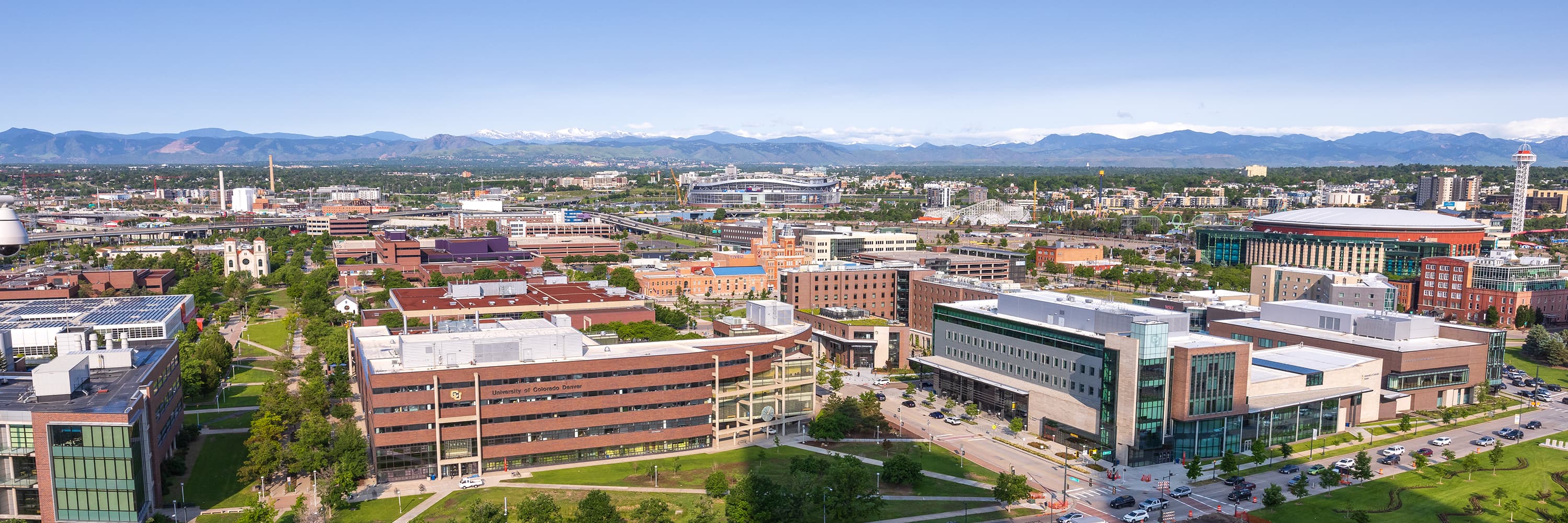 The auraria campus on a clear day