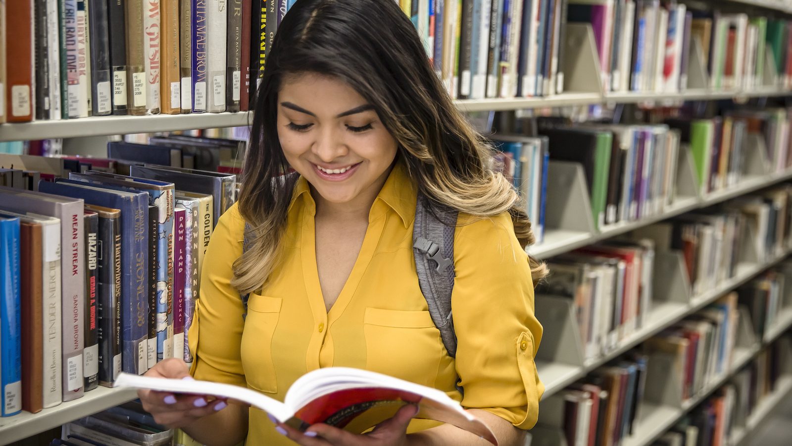 SEHD Student in Library