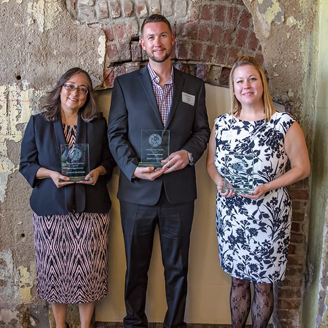 Judith Martinez, Travis Luther, and Stephanie Filali Moutei