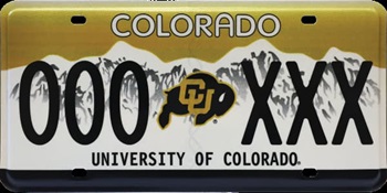 CU License Plate