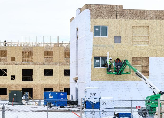 Image of a construction sight of a building.