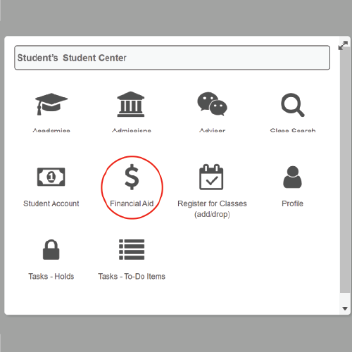 The student center screen from within UCDAccess