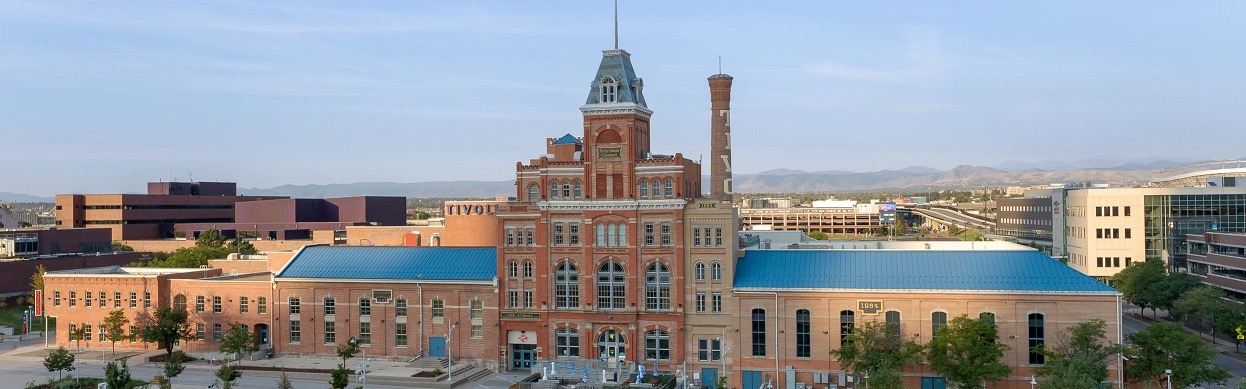 Exterior image of the Tivoli Student Union at CU Denver