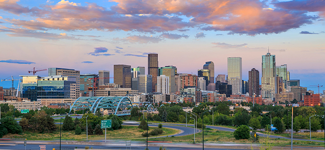 Denver panoramic late afternoon Denver panoramic late afternoon