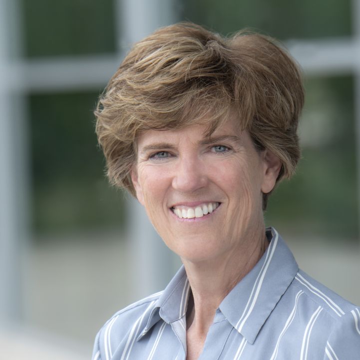 Close-up headshot of Maureen Melonis smiling in business casual shirt