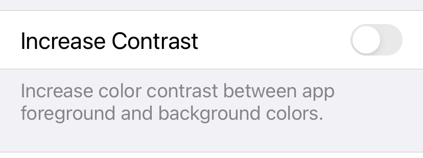 increase contrast settings