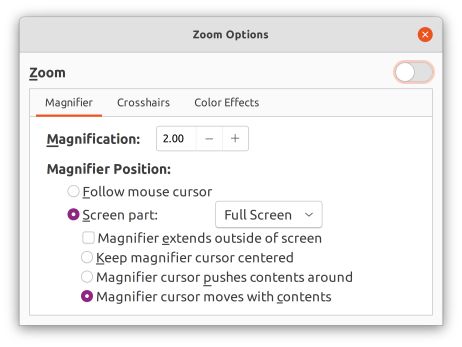 zoom settings