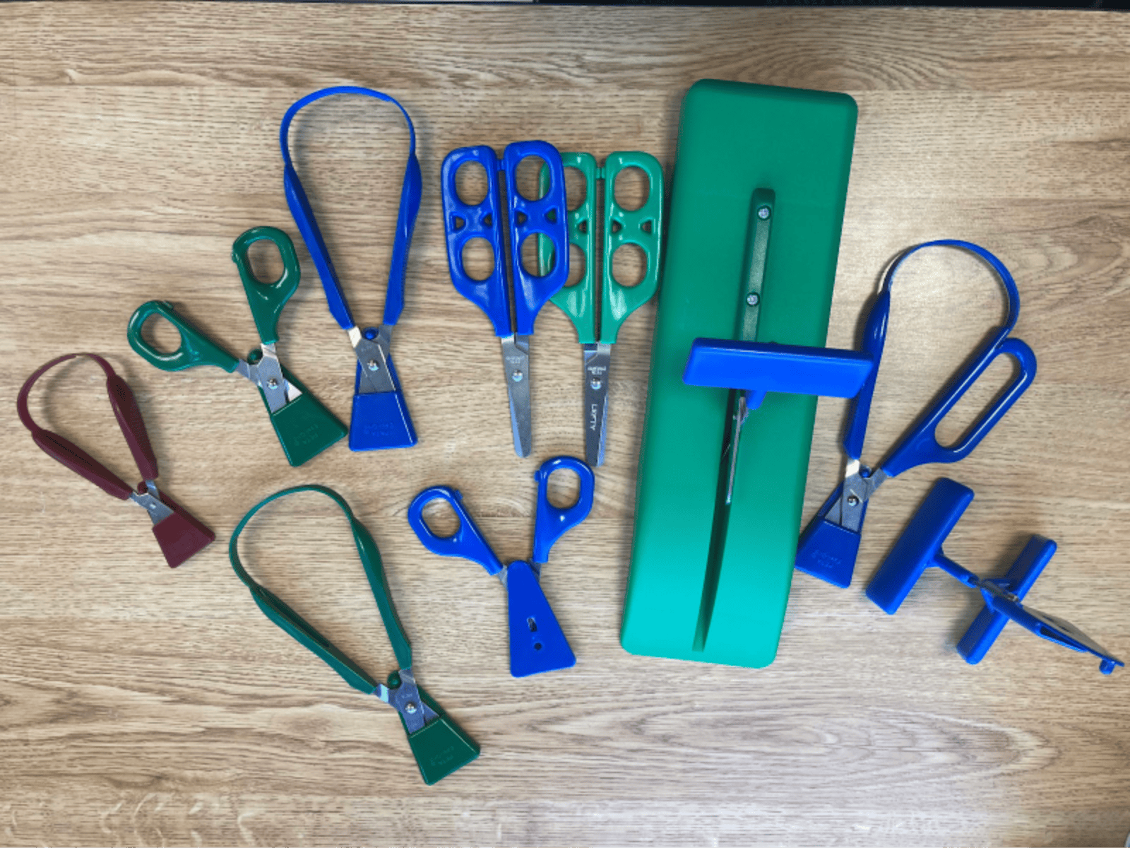 array of various adapted scissors